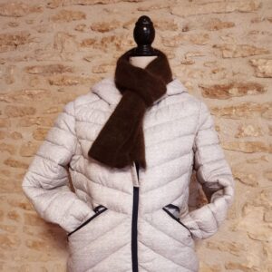 Echarpe 80% Angora Marron foncé
