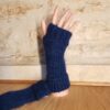 Mitaines 80% Angora Bleu marine
