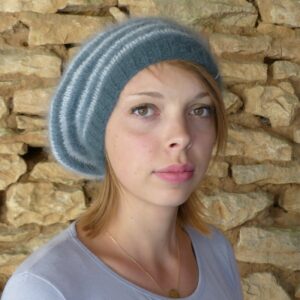 Béret Angora rayé
