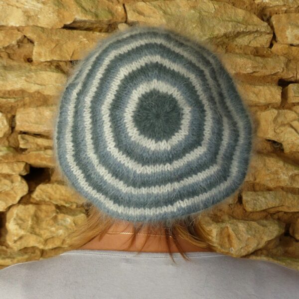 Béret Angora rayé vue arrière