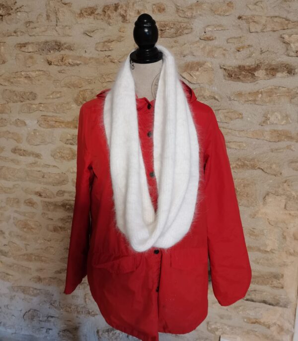 Snood 80% Angora Blanc