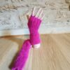 Mitaines 80% Angora Groseille