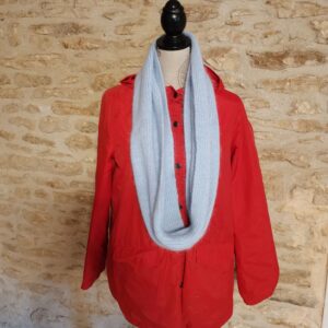 Snood 80% Angora Bleu pale