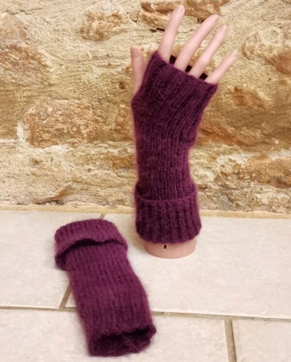 Mitaines Raisin 80% Angora